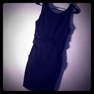 Stretch mini black dress